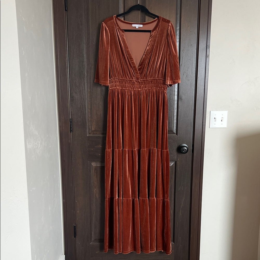 Baltic Born Velvet Maxi Dress Dark Spice Size 1x